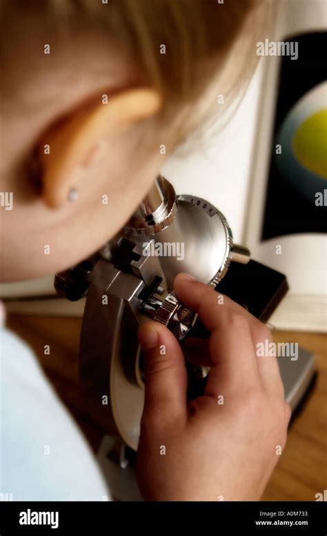 student   microscope stock photo alamy