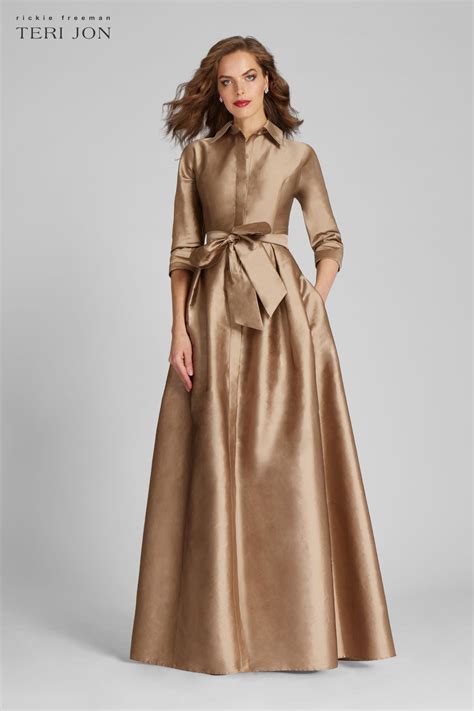Taffeta Shirt Waist Gown | Evening gowns, Red green dress, Minimalist
