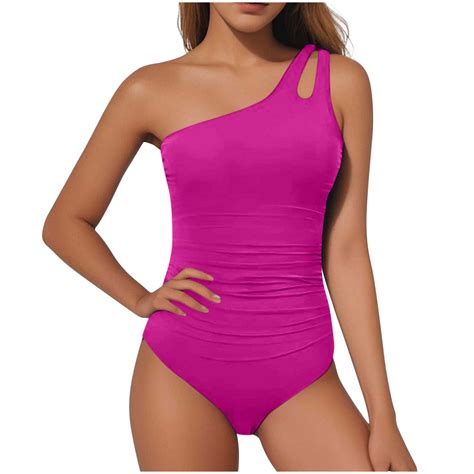 Fnooota Womens One-Piece Swimsuits, Tummy Control Beach Summer Vacation