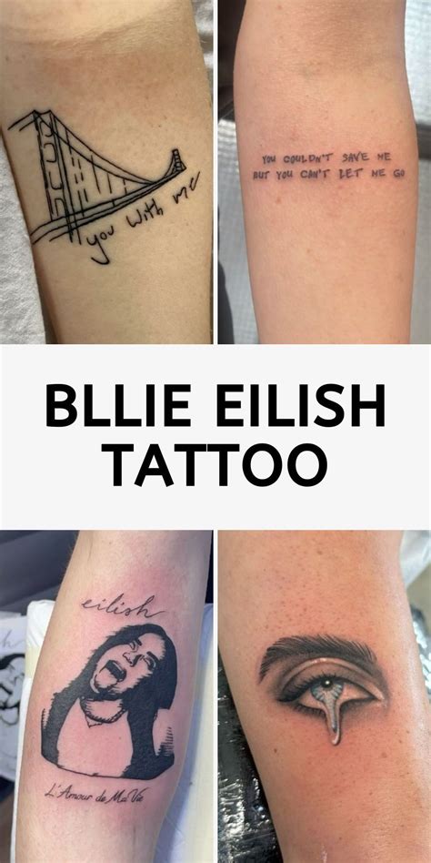bold  moody bllie eilish tattoo  ideas  happier