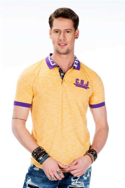 Cipo & Baxx TREKS yellow men's polo t-shirt CT416 – persvision