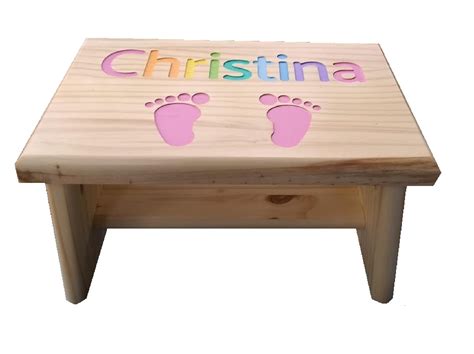 Personalized Kids Step Stool Large Primary or Pastel Colors. | Etsy