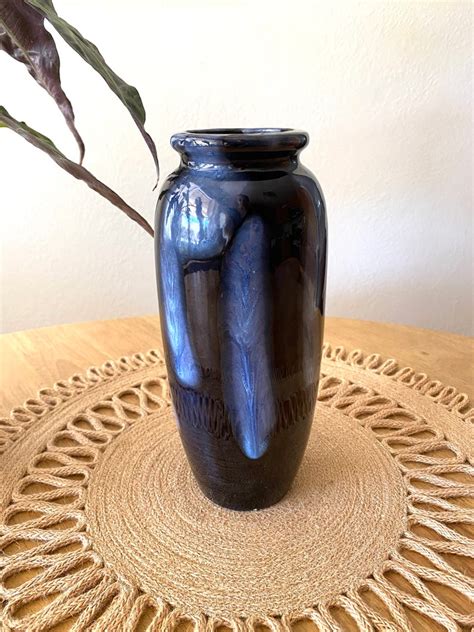 Black Pottery Vase / Black Ceramic Vase / Table Centerpiece - Etsy