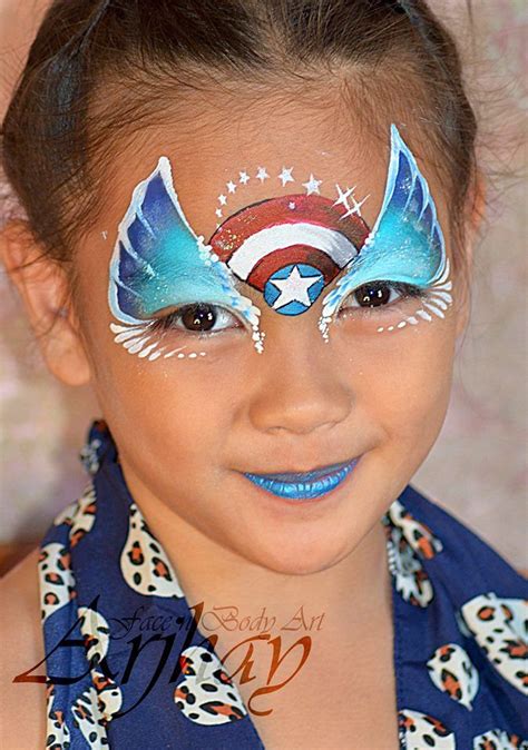 Arjhay Captain America | Superhero face painting, Face painting ...