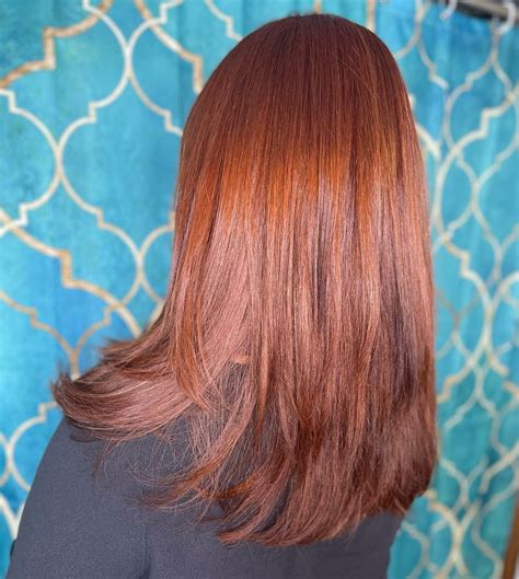 This mahogany brown hair color has a secret purple undertone 15