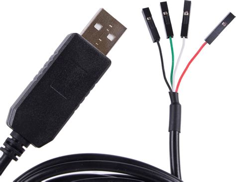 Suamdoen USB to TTL Serial 5V 3.3V Adapter Cable TX RX VCC GND Pinout ...