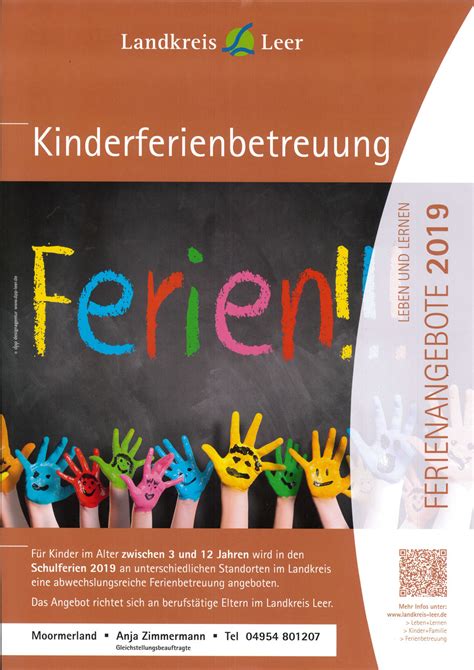 ferienbetreuung gemeinde moormerland