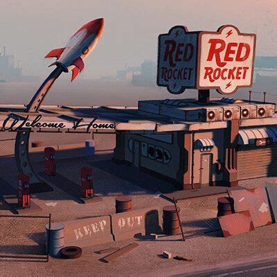 Red Rocket Gas Station, Edgaras Cernikas | Gas station, City scene ...