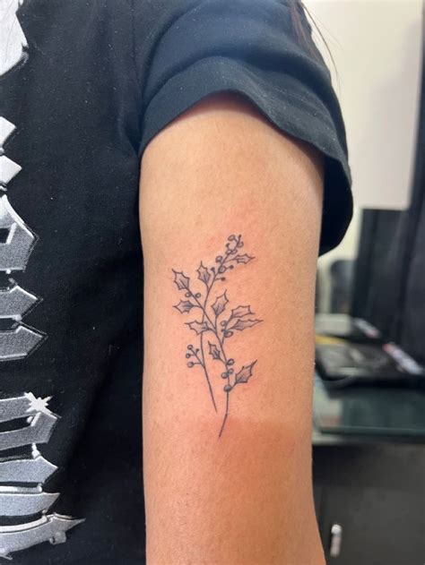 holly tattoo | Baby tattoos, Birth flower tattoos, Simplistic tattoos