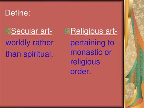 PPT - Secular vs. Religious Renaissance Art PowerPoint Presentation ...