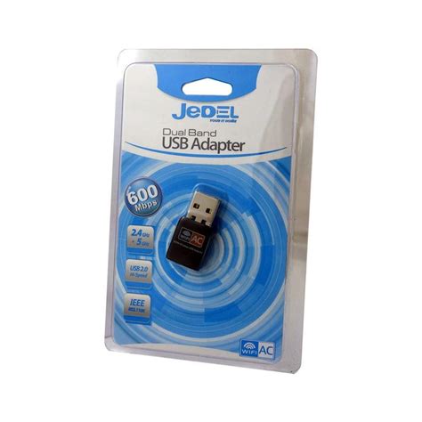 Jedel Nano Dual-Band Wireless USB Adapter 600m 2.4GHz / 5GHz - WL-JED ...