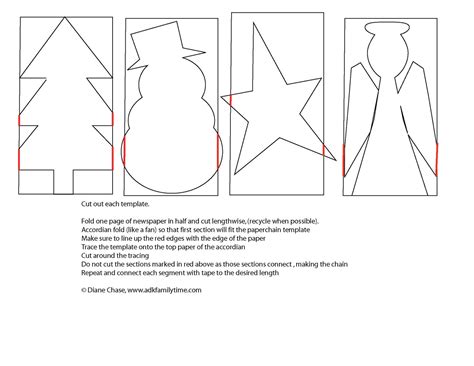 craft christmas paper chain template