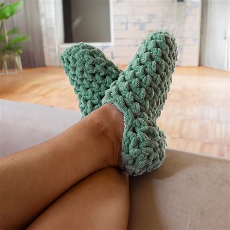 Sage Puffy Ankle Socks – MON CROCHET
