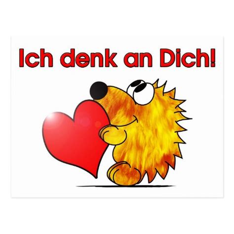 Igel - Ich denk an Dich Postkarten | Zazzle