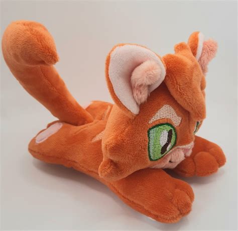 Mister Firestar warrior cats, as a handmade marketable plushie Really happy with his face ...