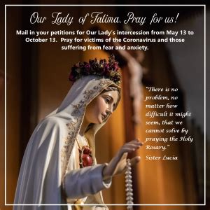 Fatima Prayer Petitions | Our Lady of Peace Shrine and Church