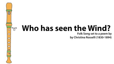 Recorder Song #6: Who has seen the Wind - YouTube