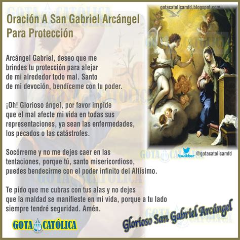 GOTA Católica-Gotas de Dios: Oración A San Gabriel Arcángel Para