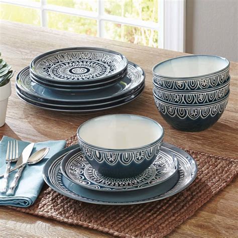 dinner set stone lain celina modern stoneware  piece dinnerware set