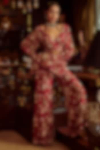 Fuschia Pink Printed Co-Ord Set Design by Kalista at Pernia's Pop Up ...