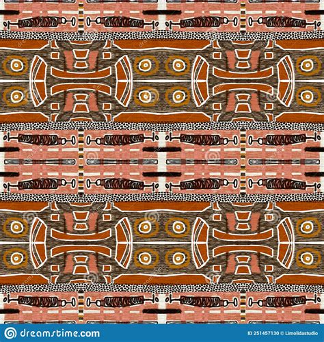 Brown Safari Animal Print Patchwork Seamless Pattern. Natural Quilt