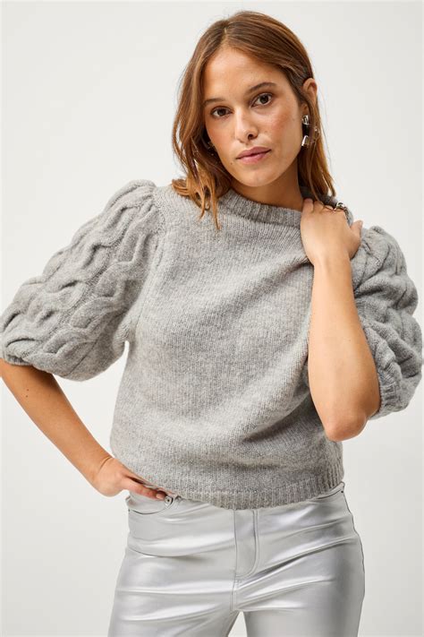 Ellos Topp Jossi - Grå - Stickade tröjor | Ellos.se