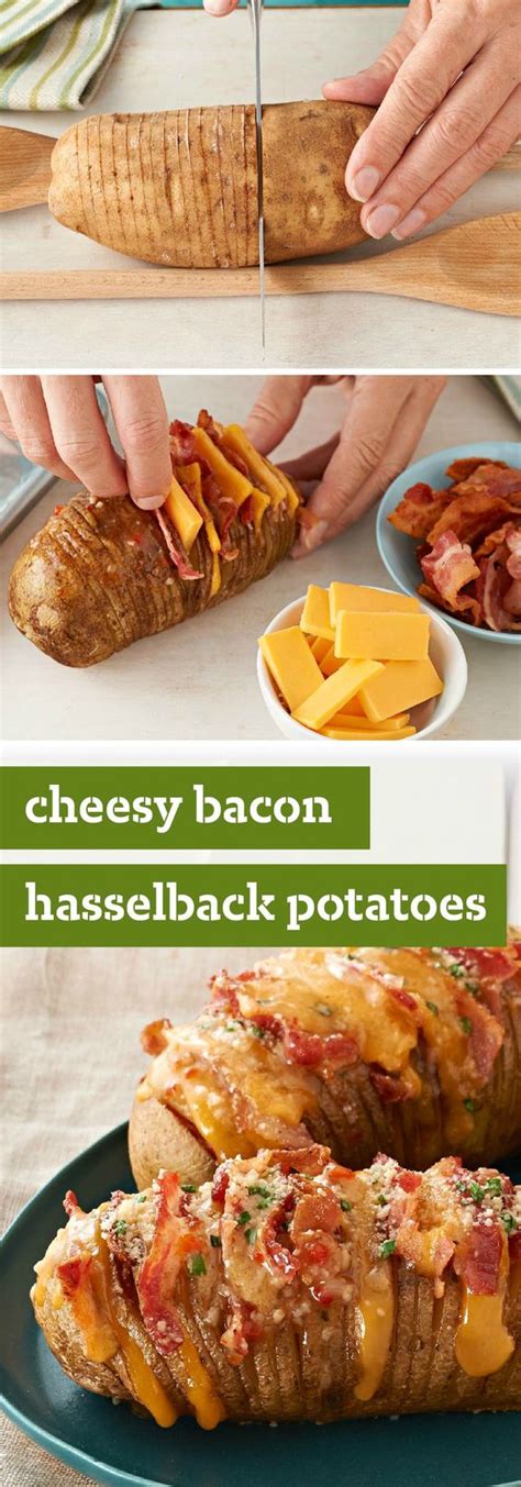 Cheesy Bacon Hasselback Potatoes | YourCookNow