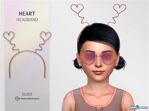 Скачать ободок Heart от Suzue для Симс 4
