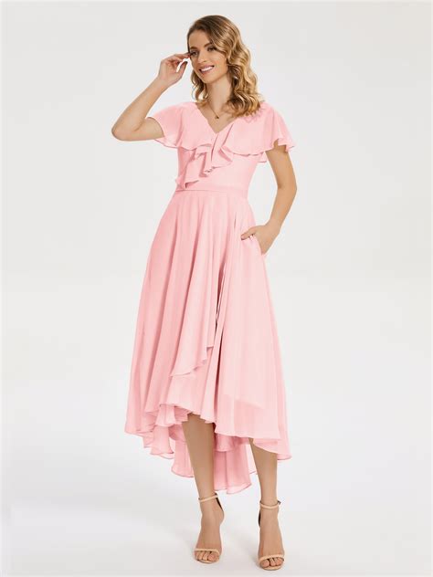 Gabriela High Low Ruffles Bridesmaid Dresses