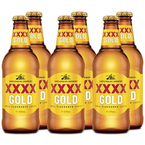 xxxx gold lager mid strength beer ml bottles porters lux