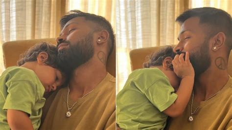 Hardik Pandya Returns Home to Catch-up with Son Agastya, Picture of Father & Son Sets Social ...