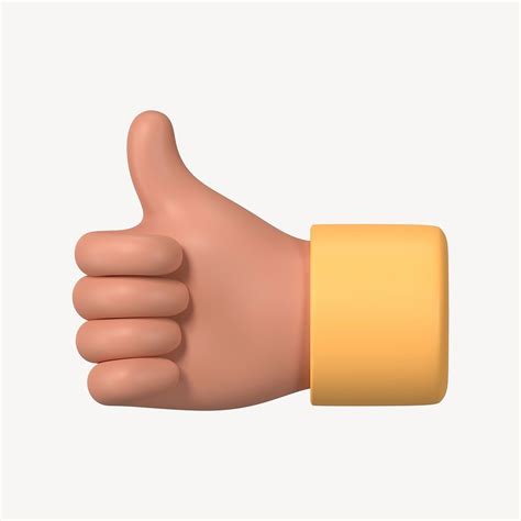 Thumbs up, hand gesture in 3D | Premium Photo - rawpixel