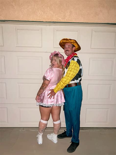 Bo peep and woody Toy Story couple costume | Halloween costumes for
