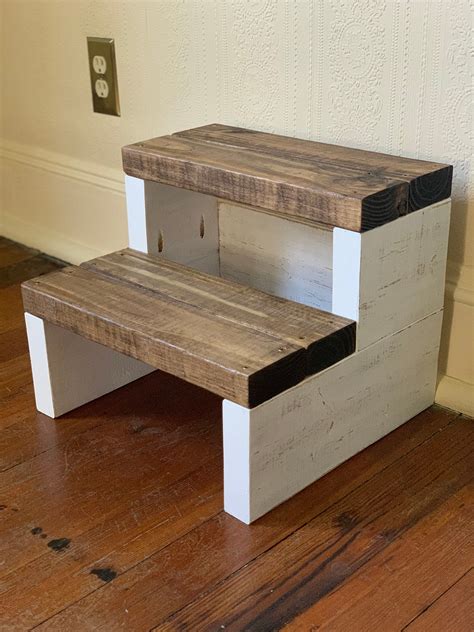 Xtall Farm House Two Step Step Stool - Etsy | Step stool, Wood step