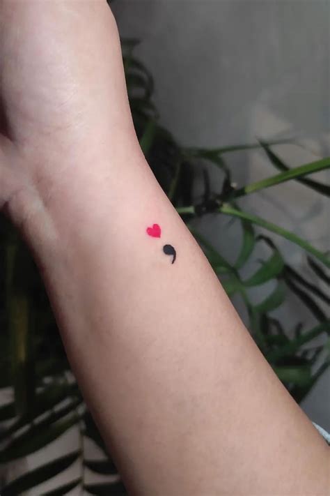 Heart semicolon tattoo designs: Meanings behind this wonderful combo ...