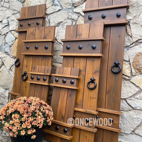 French country shutters cedar shutters unique shutters farmhouse