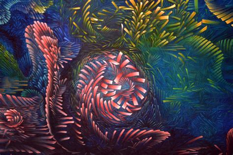 Calabi Yau Gallery Showing Painting Details and Close upsSerros Studios