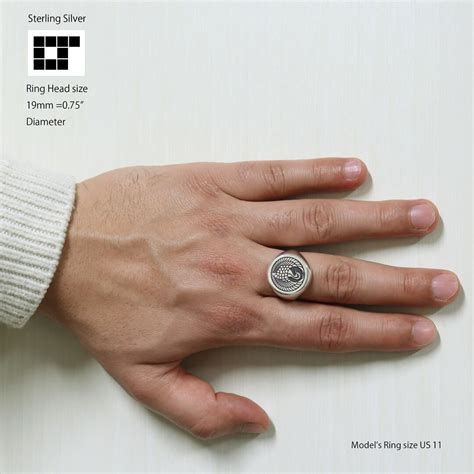 crane   circle japanese kamon silver ring etsy