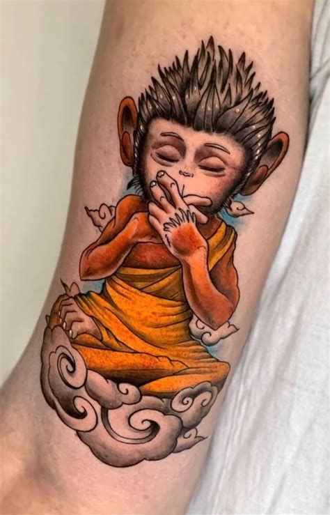 Buddhist Monkey Tattoo | Monkey tattoos, Tattoos, Skull tattoo