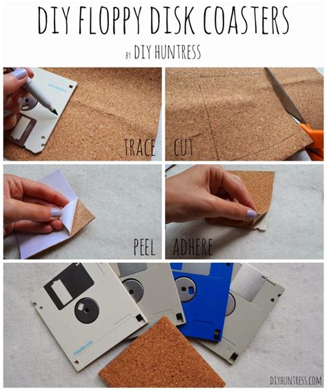 DIY Floppy Disk Coasters - DIY Huntress