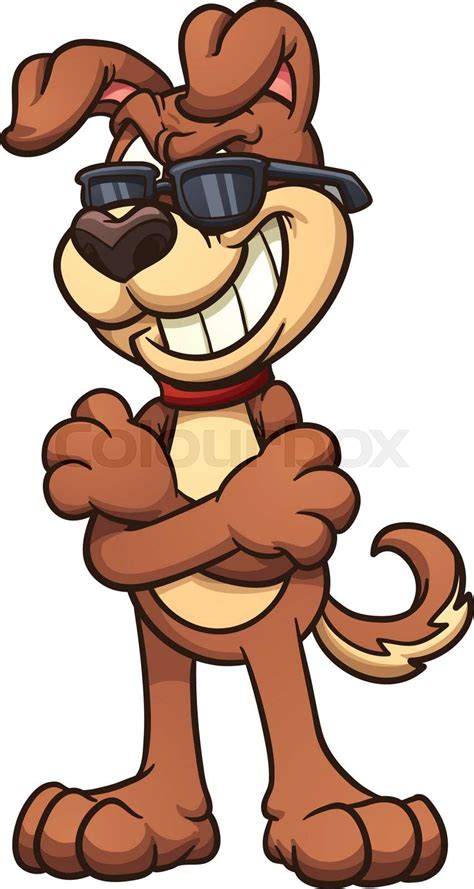 cool dog stock vector colourbox