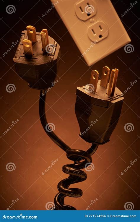 Three Prong Plugs with Twisted Cords Stock Photo - Image of voltage ...