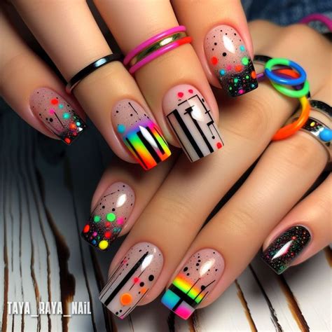 ⛱️ Летний маникюр ☀️ Summer nail designs | Маникюр с брызгами ...