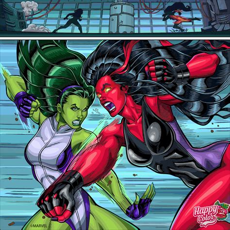 She Hulk vs Red She Hulk by shotcoast5329 on DeviantArt