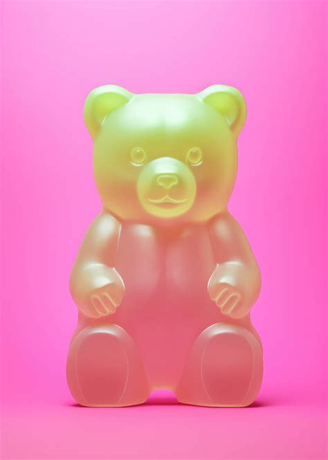Buy Rainbow Gummy Bear Poster | Nostalgic Pink Wall Art | Perfect for ...