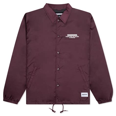 windbreaker jacket burgundy feature