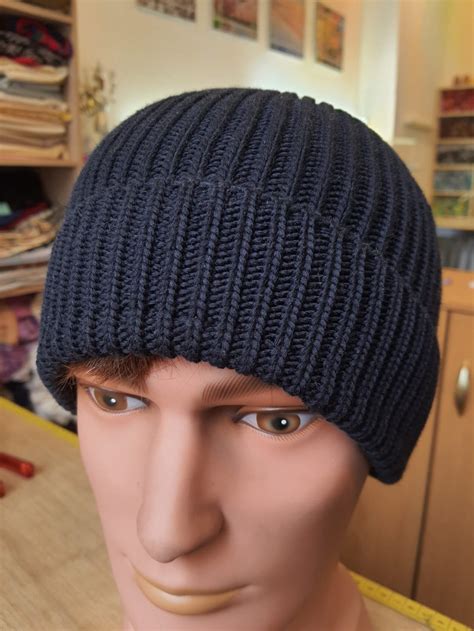 wool hat knitted beanie men knit cap   merino wool etsy