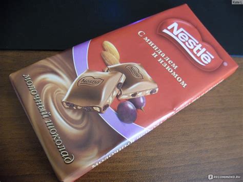 Шоколад Nestle Шоколад молочный Nestle с миндалем и изюмом - «Немного ...