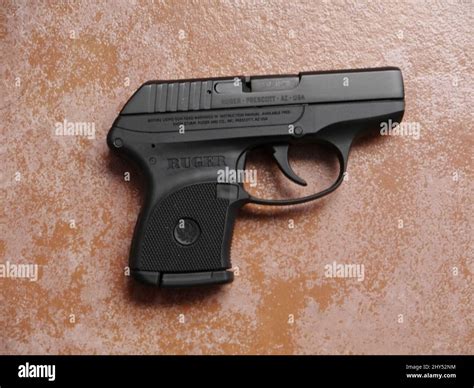 380 caliber semi-automatic pistol on a studio style background Stock ...