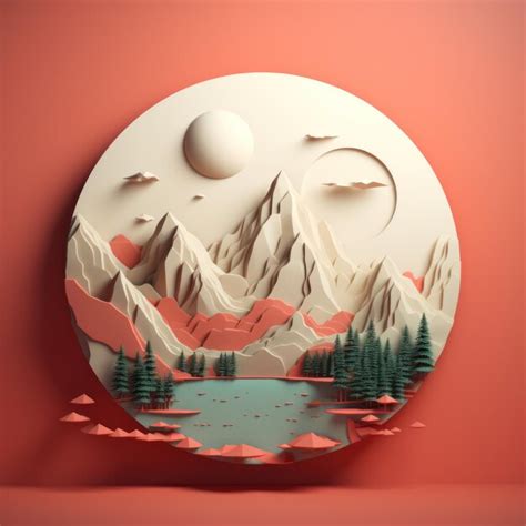 Premium AI Image | 3d minimalist art